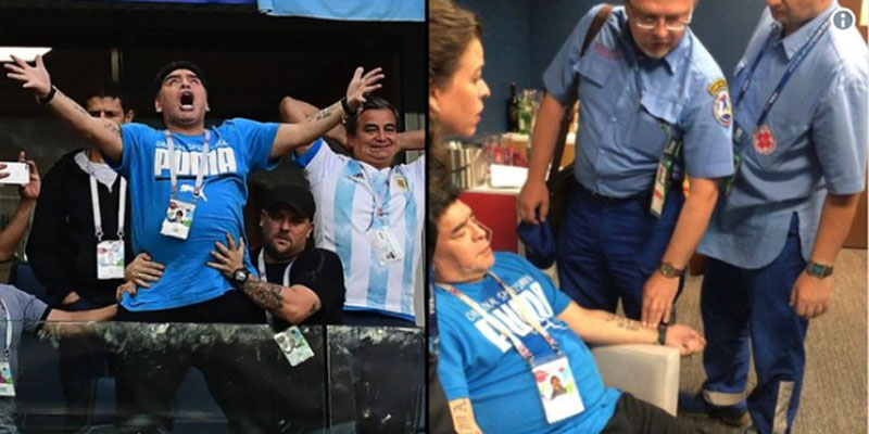 Maradona après son malaise : ''je vais bien''