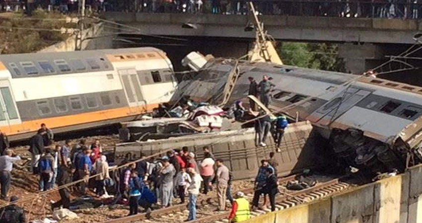 7 قتلى و86 جريحا في حادث خروج قطار عن القضبان في المغرب