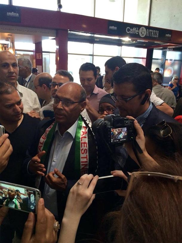 En Photo : Arrivée de Moncef Marzouki à Paris