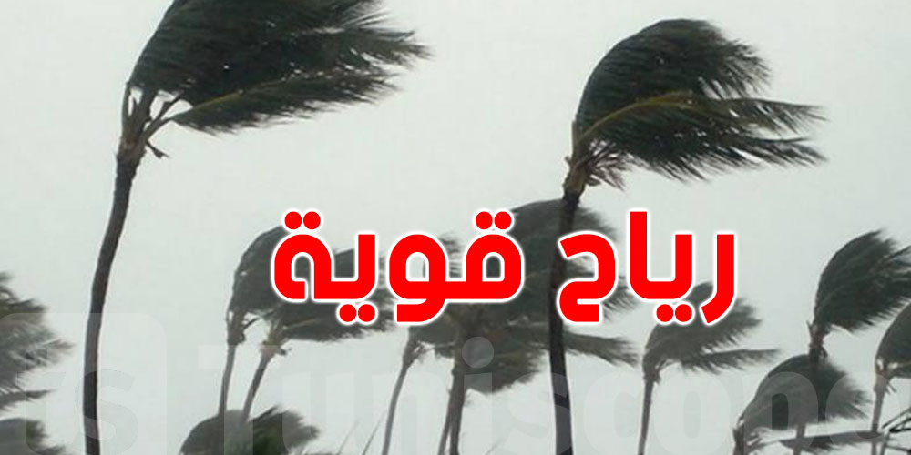 عاجل: معهد الرصد الجوي يحذر من رياح قوية جدا 