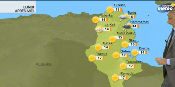 Des intempéries en Tunisie, à partir de demain, lundi et jusqu’à la fin de la semaine
