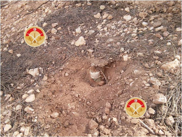بالصّور : وزارة الدفاع تعلن عن إكتشاف و تفجير لغمين بجبل سمامة