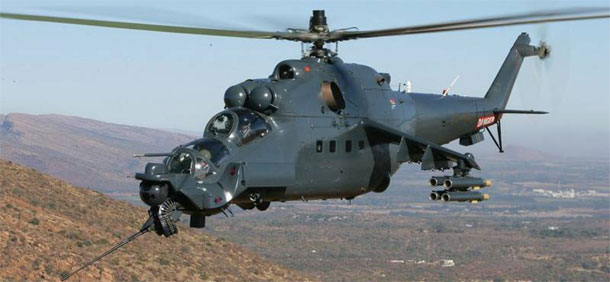 Panique chez les terroristes en Syrie à cause de l’hélicoptère russe Mi-24V 