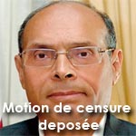 La motion de censure contre Moncef Marzouki vient d'être déposée