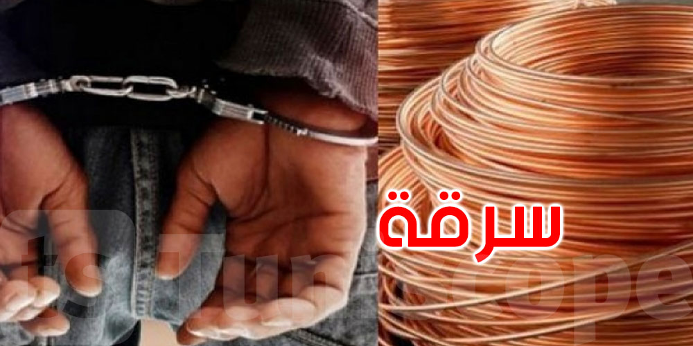 المنستير: إيقاف شخص بتهمة سرقة أسلاك نحاسية والإضرار العمد بممتلكات الغير