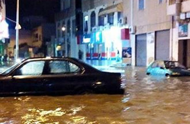 En Photo : Le centre-ville de Monastir ce soir, après des pluies diluviennes