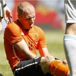 Mondial: Robben en premier entrainement avec le groupe des Pays bas