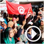 En vidéo : Ambiance de stade de foot à la manifestation d'Ennahdha