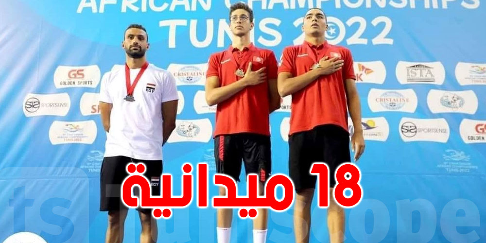 البطولة الافريقية للسباحة: تونس تتوج بـ18 ميدالية