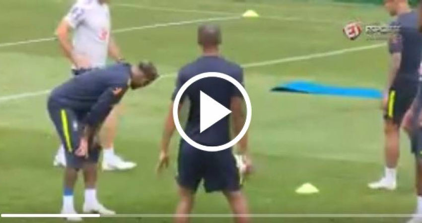 بالفيديو: لحظة إصابة نيمار قبل مباراة البرازيل