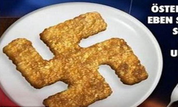 التحقيق مع منتج تلفزيوني بسبب وجبة دجاج على شكل رمز النازية