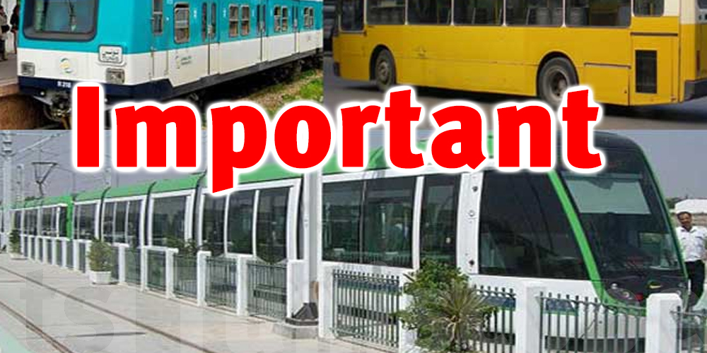 Tunisie Modifications des horaires des bus et de métro