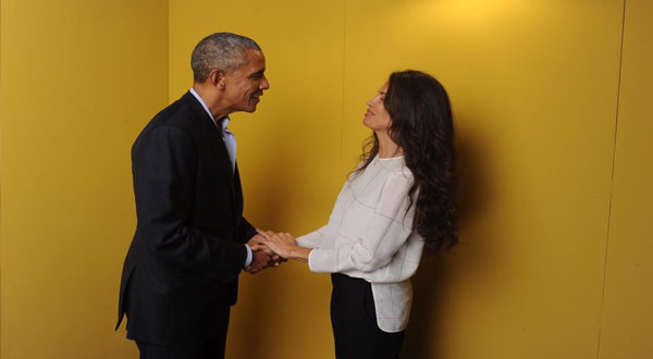 عفاف جنيفان ‘تصطاد’ أوباما بهذه الصورة
