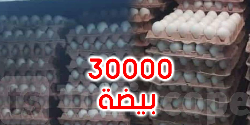  سيدي بوزيد: حجز 30000 بيضة