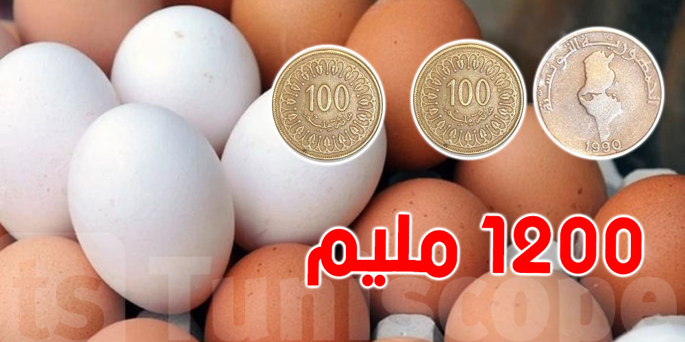 تونس: سعر البيض سيصبح 1200 مليم؟