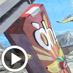 En vidéo - l'art du trompe-l'oeil pour le lancement du nouveau jus Oh! 
