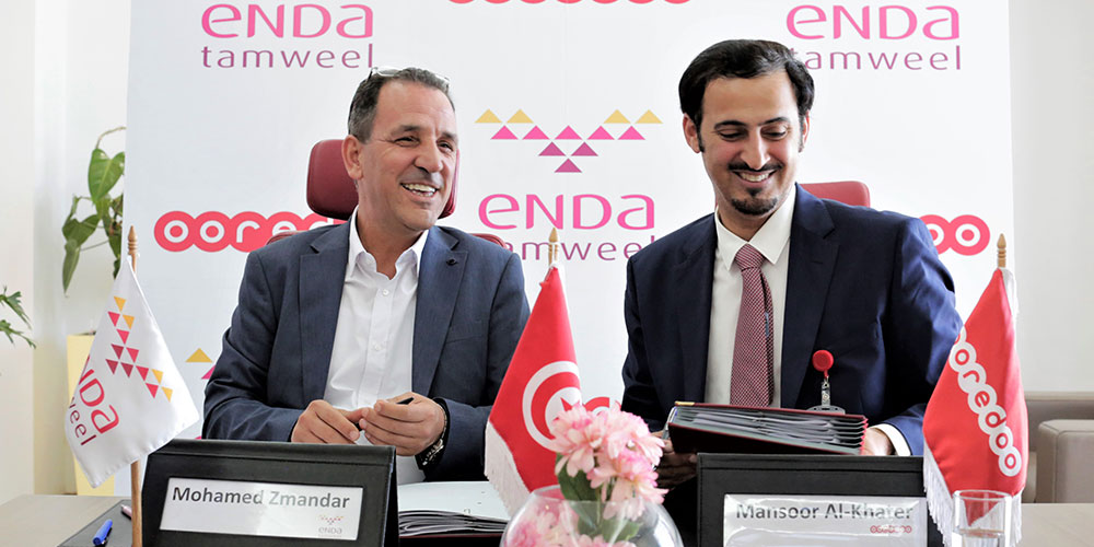 Signature d’une convention de partenariat entre Ooredoo Tunisie et Enda Tamweel