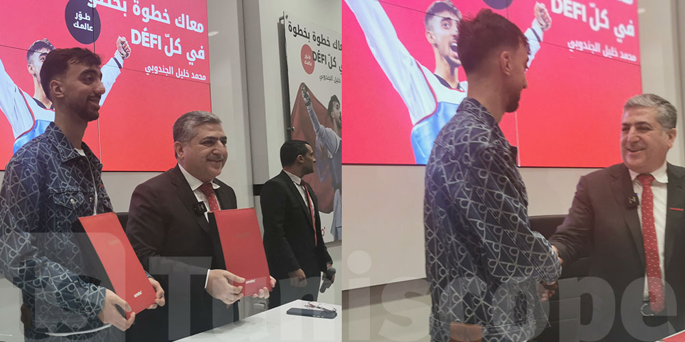 En photo : Ooredoo sponsorise le champion du monde de taekwondo Mohamed Khalil Jendoubi