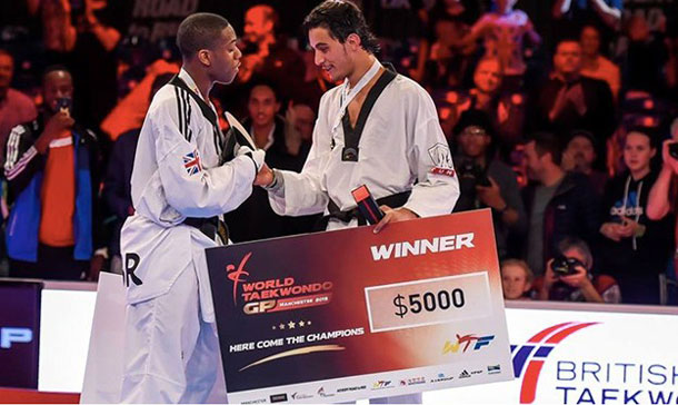 Oussama Oueslati décroche la médaille d’Or du Grand Prix de Taekkwondo de Manchester