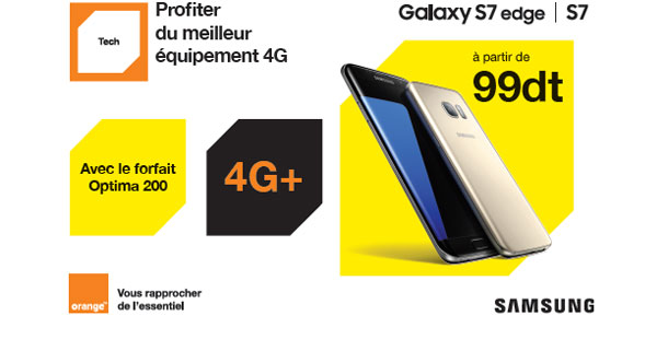 Orange Tunisie lance les nouveaux Smartphones haut de gamme Samsung Galaxy S7 et S7 Edge