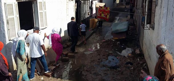 En photos : Les dégâts de la dernière pluie à Sidi Abdelhamid, Sousse