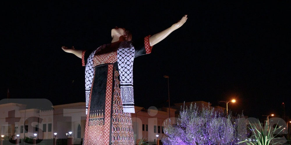مجسم أمام سفارة فلسطين بتونس ...من شيدها ؟و لماذا ؟