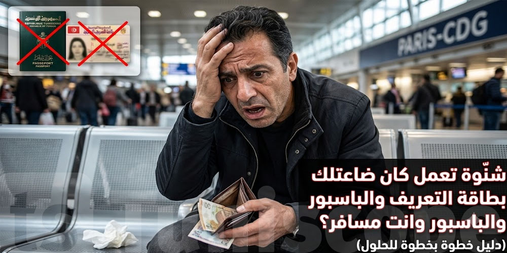 شنوّة تعمل كان ضاعت منك بطاقة التعريف والـpasseport في الخارج؟
