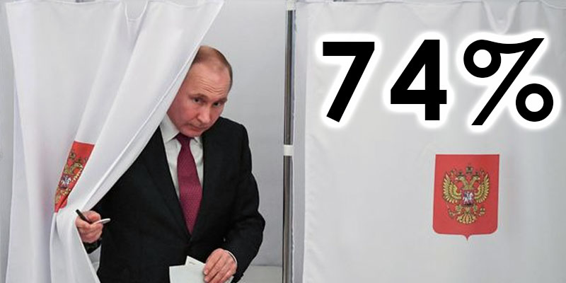 Vladimir Poutine réélu avec près de 74% des voix