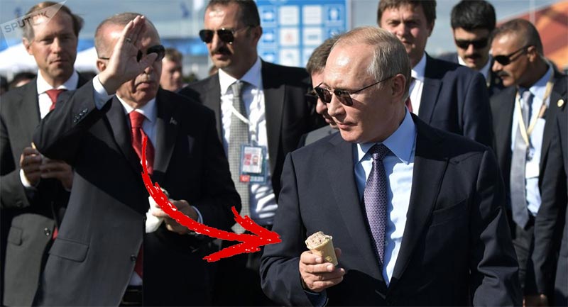 Vidéo: quand Poutine offre une glace à Erdogan