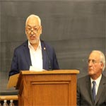 محاضرة الغنوشي في جامعة يايل الأمريكية : في تونس ثمة إجماع على انه لا تعارض بين الاسلام والديمقراطية 