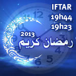 Calendrier Ramadan 2013