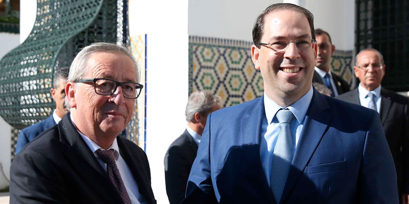 En photos : Youssef Chahed rencontre le président de la Commission européenne Jean-Claude Juncker