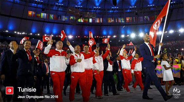Photo du jour : Le drapeau tunisien à Rio