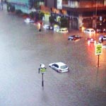 En photo – Rome : Des routes inondées et trafic perturbé à cause d’une tempête