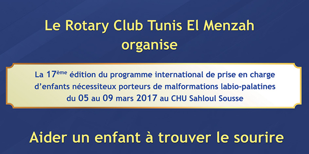 Le Rotary Club Tunis El Menzah lance la 17ème édition de l’action ‘Aidez un enfant à trouver le sourire’
