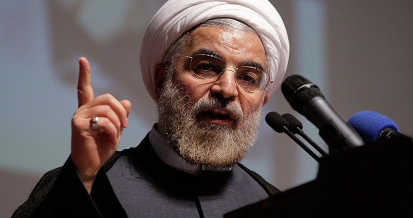 الرئيس الإيراني يتوعد الولايات المتحدة بالهزيمة