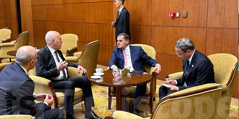 معبر راس جدير ...لقاء يجمع قيس سعيد برئيس الوزراء عبد الحميد الدبيبة في الصين