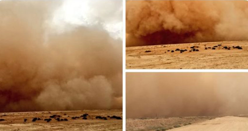 فيديو.. عاصفة ترابية ضخمة تثير الذعر في السعودية