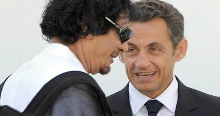 أموال القذافي تورط ساركوزي