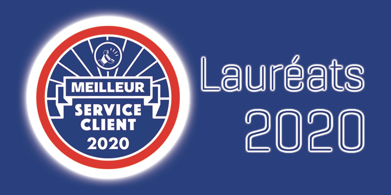 Les lauréats MEILLEUR SERVICE CLIENT 2020 dévoilés