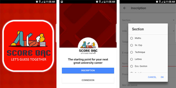 Lancement d’une application mobile SCORE BAC 2017