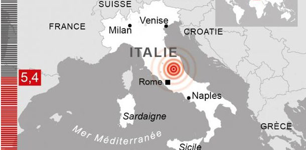 La terre tremble dans le centre de l’Italie jusqu’à Rome et Pérouse