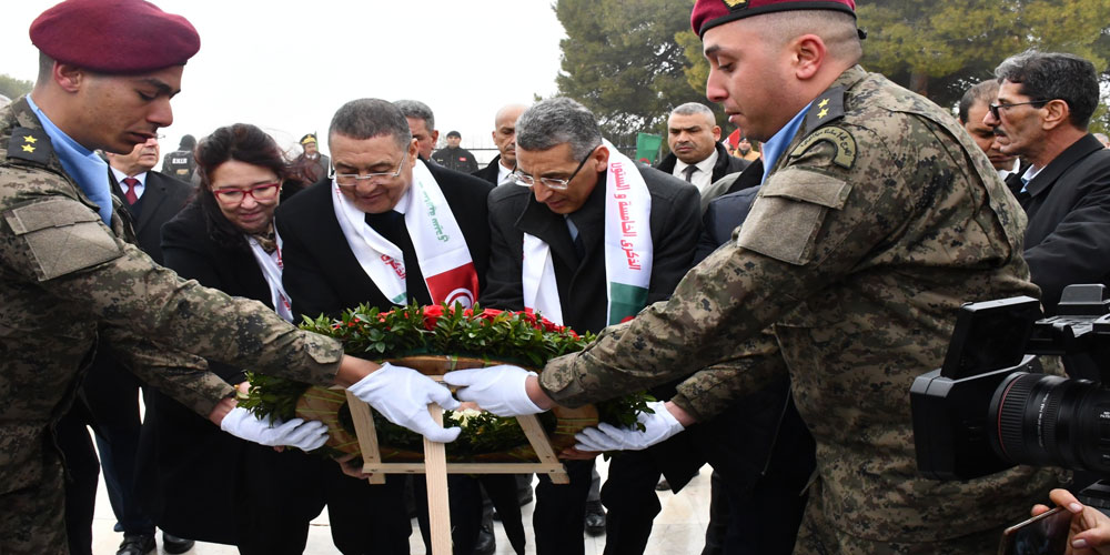 صور: وزير الداخلية يشرف رفقة نظيره الجزائري على إحياء الذكرى 65 لأحداث ساقية سيدي يوسف