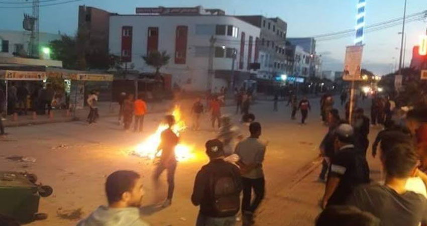 تجدّد المواجهات بين المحتجين وقوات الأمن بسيدي حسين
