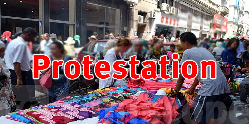 Protestation des commerçants ambulants à Sousse