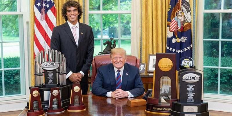 En photo : Le joueur de Tennis tunisien Skander Mansouri honoré par Donald Trump 