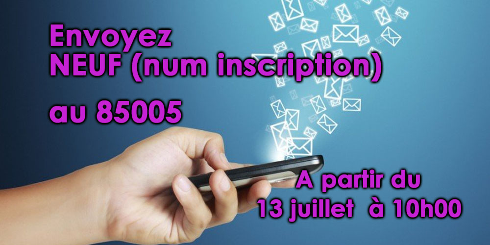 Envoyez un SMS pour obtenir le résultat de la 9ème
