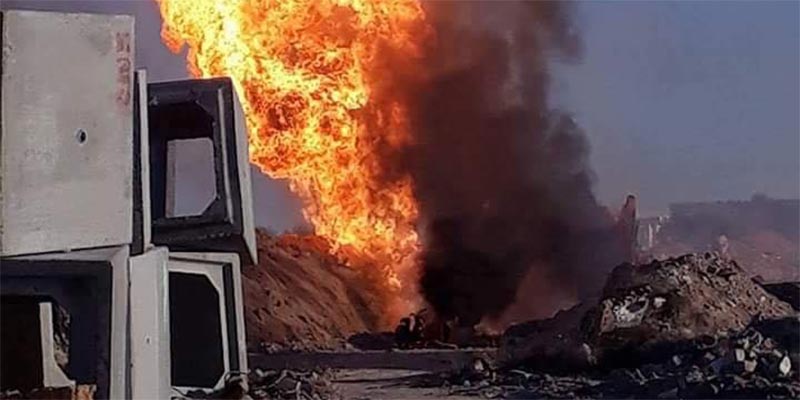 ستاغ : السيطرة على لهب انبوب الغاز المكثف بغنوش سيستغرق ساعات