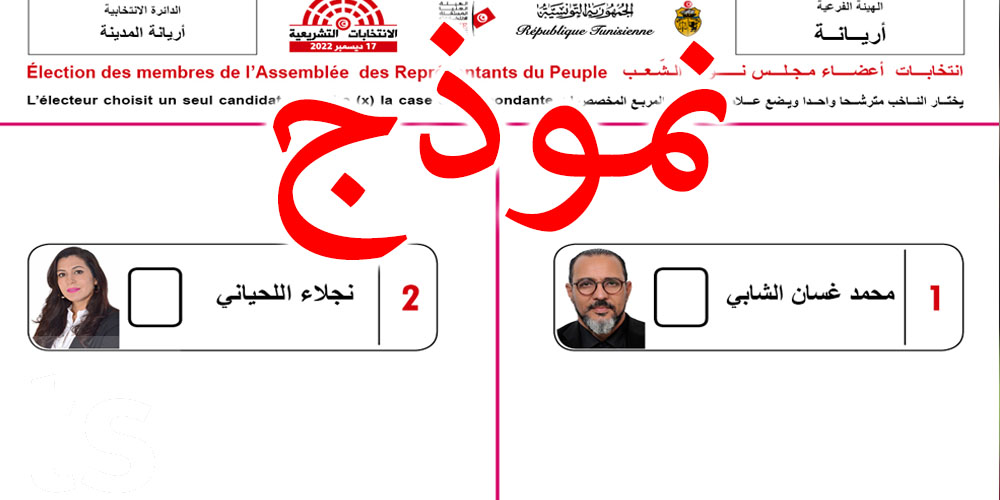 نموذج ورقة التصويت للإنتخابات التشريعية (صور)