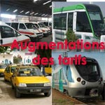 Augmentation des tarifs du transport public à partir du 1er avril